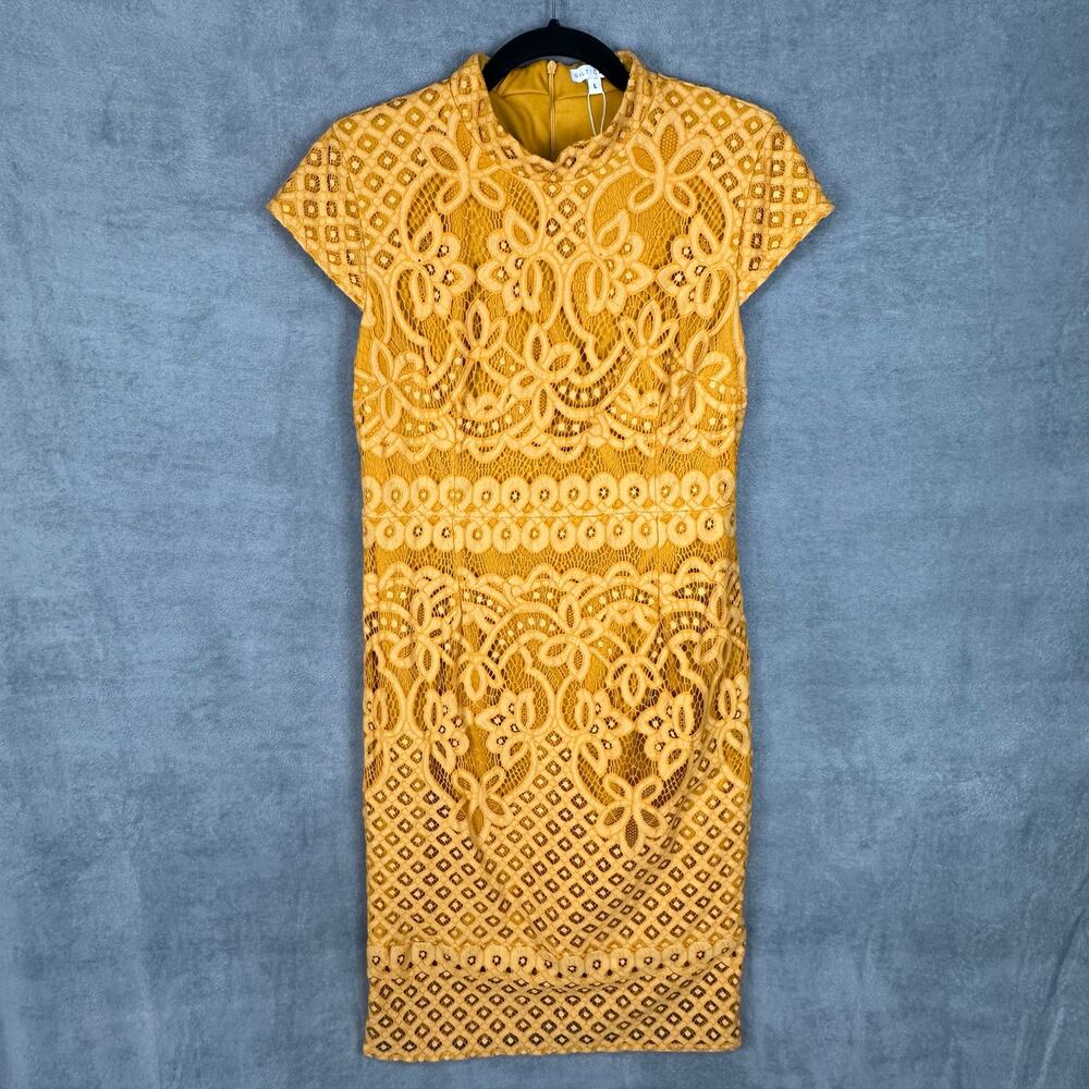 Baltic Born Yellow Lace Midi Dress